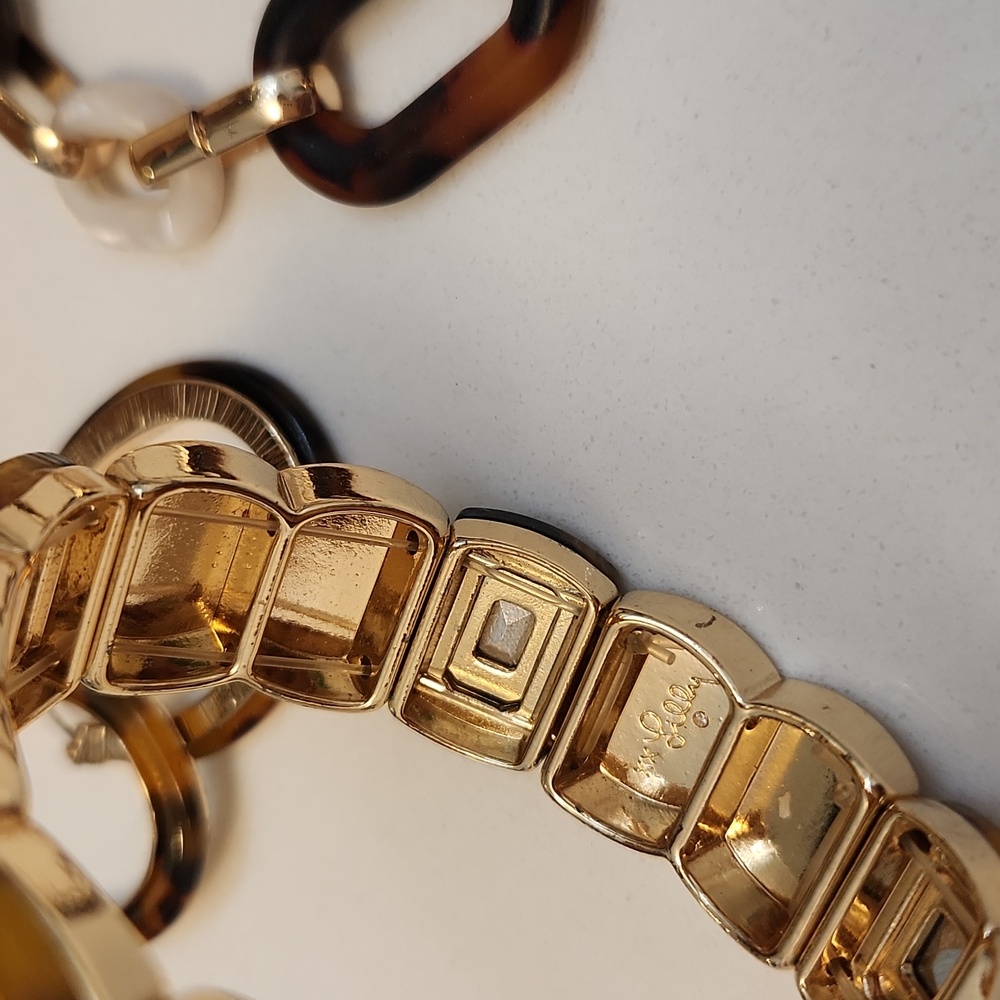 3 Piece Tortoiseshell Jewelry Set Including a Lilly Pulitzer Stretch Bangle! - Picture 5 of 7